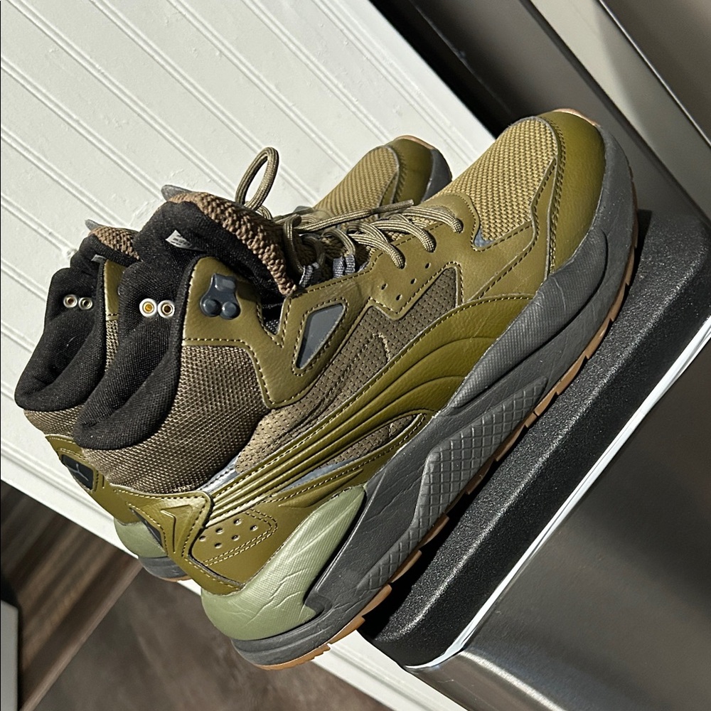 Puma Olive and Black Athletic Shoes